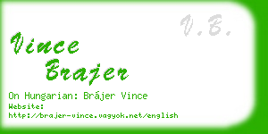 vince brajer business card
